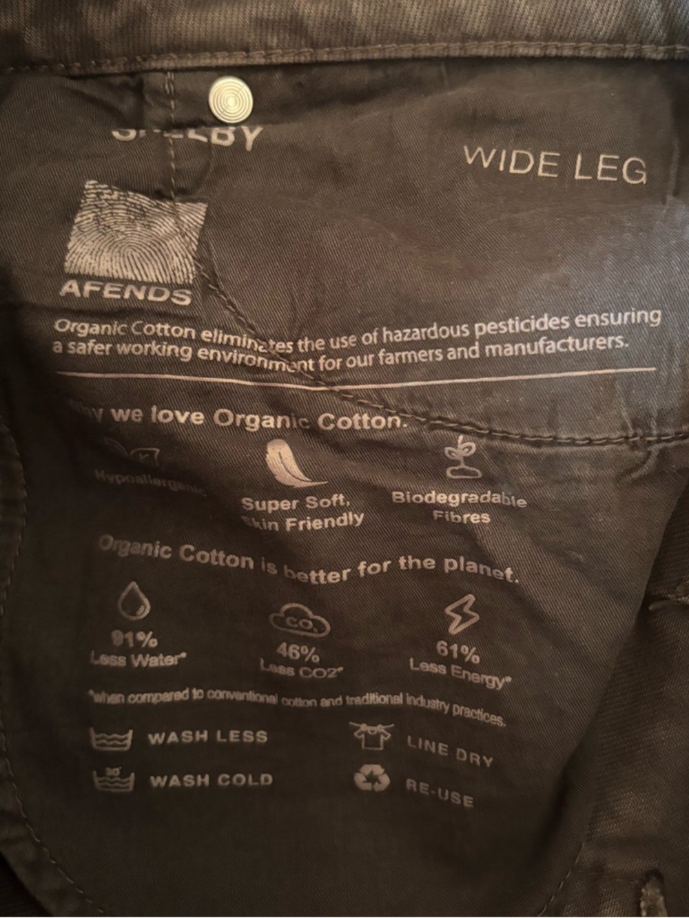 Afends Shelby Organic Denim Wide Leg Jean Long / Faded Coffee Size 30 - Picture 4 of 7